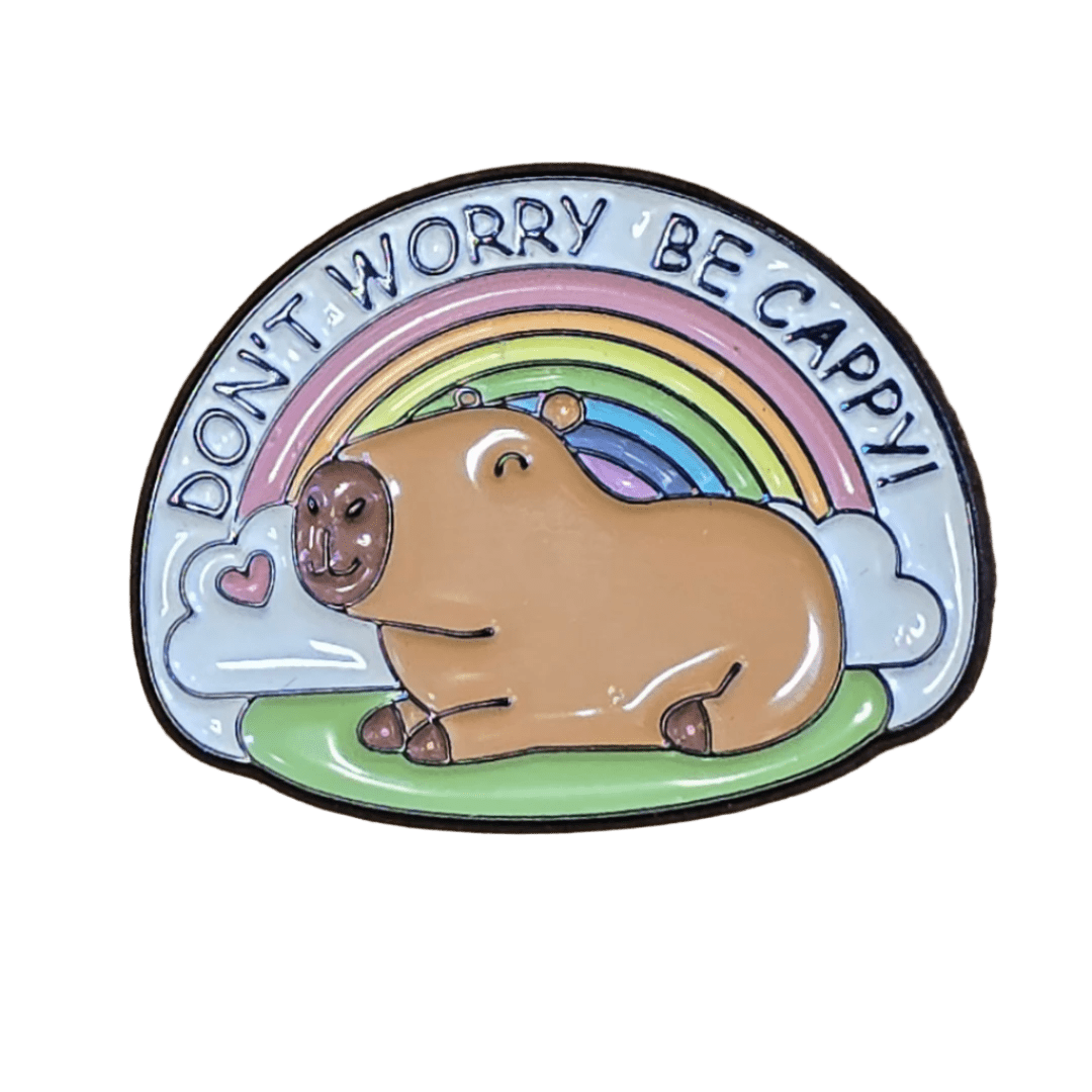 Don't Worry Be Cappy! Pin - Glitz & Gleam - Brooches - Coastal Charm Creators