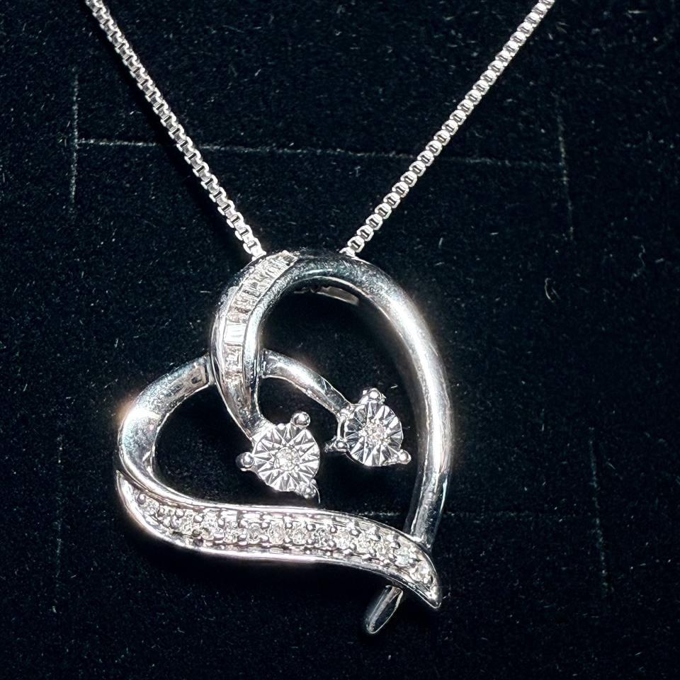 Double Heart of Diamonds - Diamond Dew - Necklace - Coastal Charm Creators