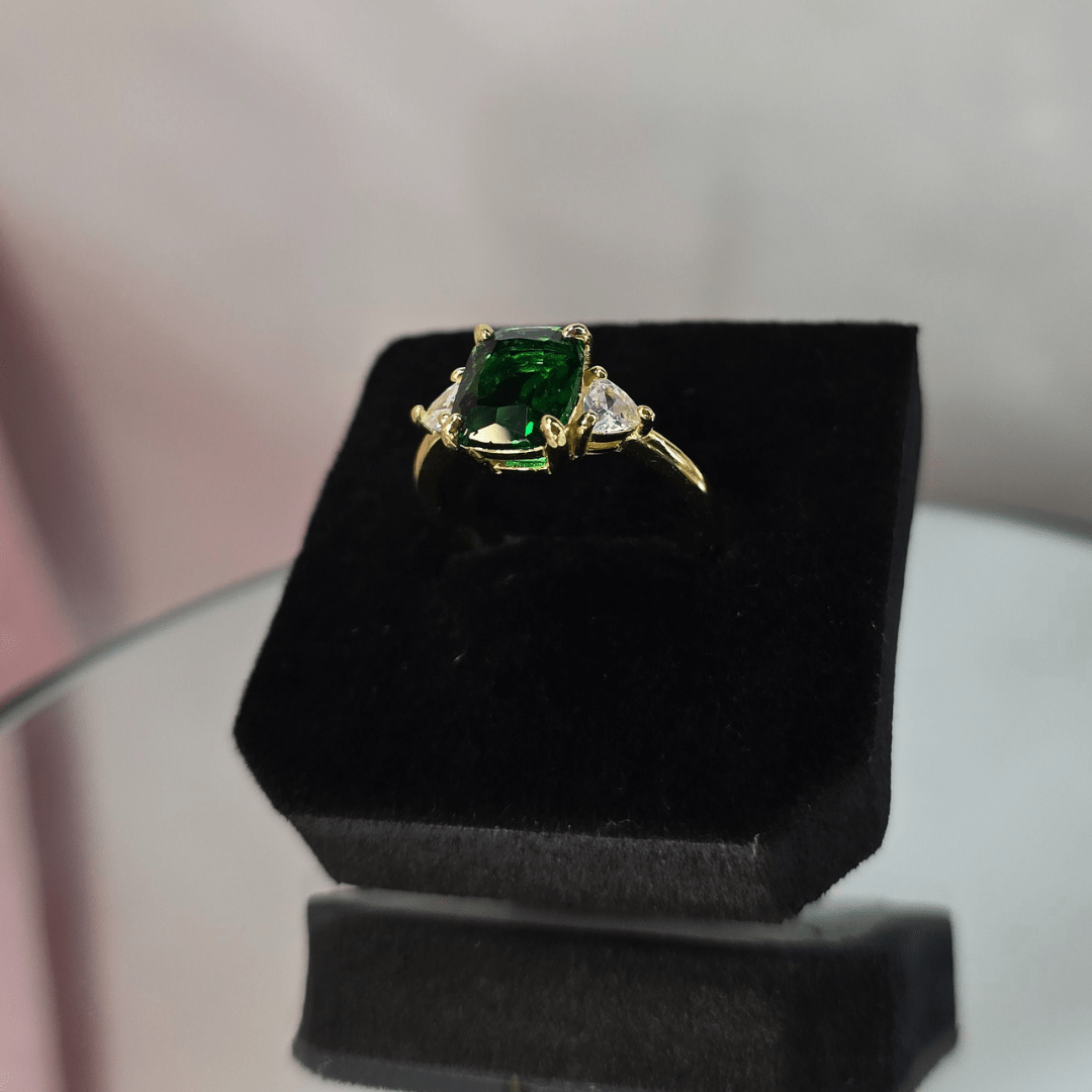 Emerald Elegance Trilogy Ring - Silver Signature - Ring - Coastal Charm Creators