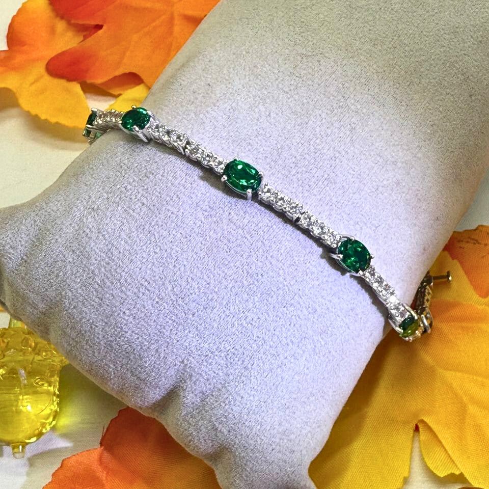 Emerald Radiance Bracelet - Crown & Opal - Bracelet - Coastal Charm Creators