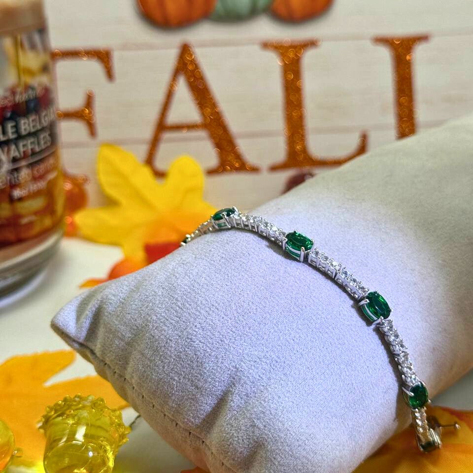 Emerald Radiance Bracelet - Crown & Opal - Bracelet - Coastal Charm Creators