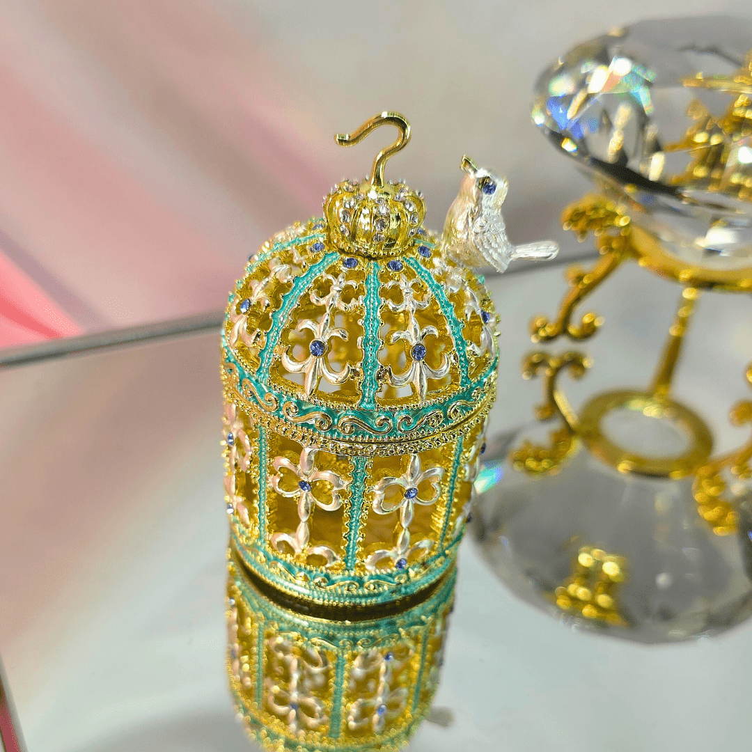 Enchanted Birdcage Jewelry Trinket Box - Lumina Luxe - Jewelry Box - Coastal Charm Creators