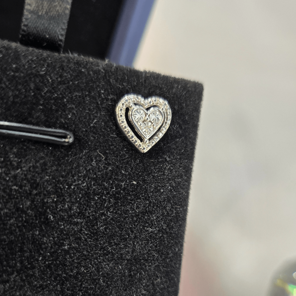 Enchanted Heart Stud Earrings - Diamond Dew - Earrings - Coastal Charm Creators