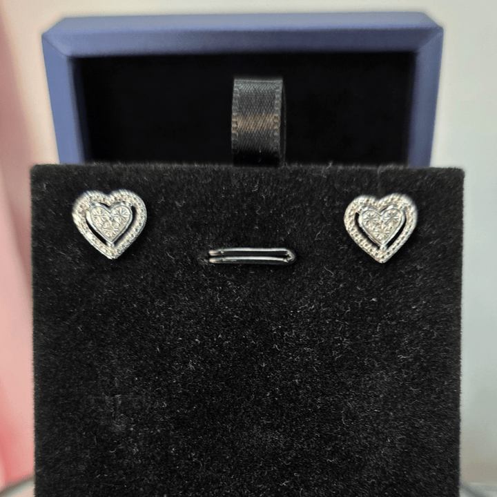 Enchanted Heart Stud Earrings - Diamond Dew - Earrings - Coastal Charm Creators