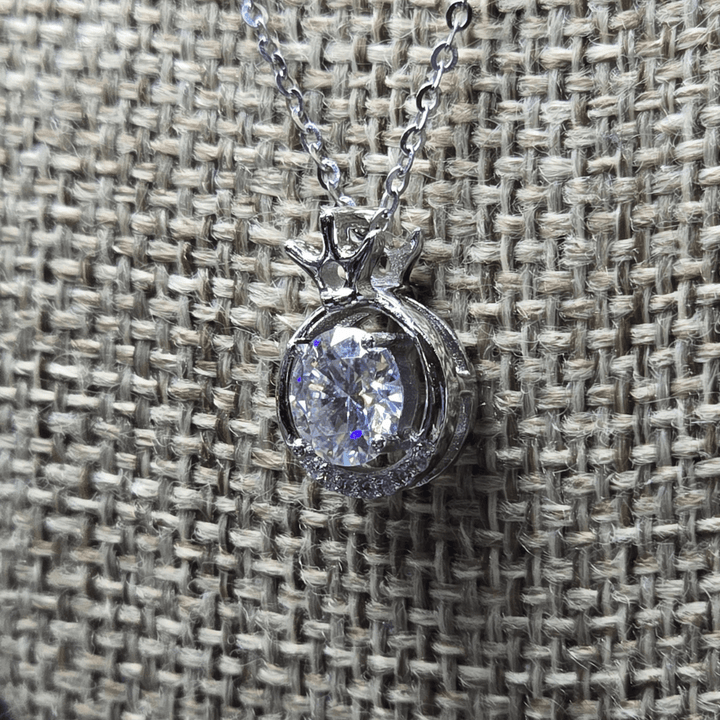 Eternal Spark: Queen of Diamonds Pendant Necklace - Diamond Dew - Necklace - Coastal Charm Creators