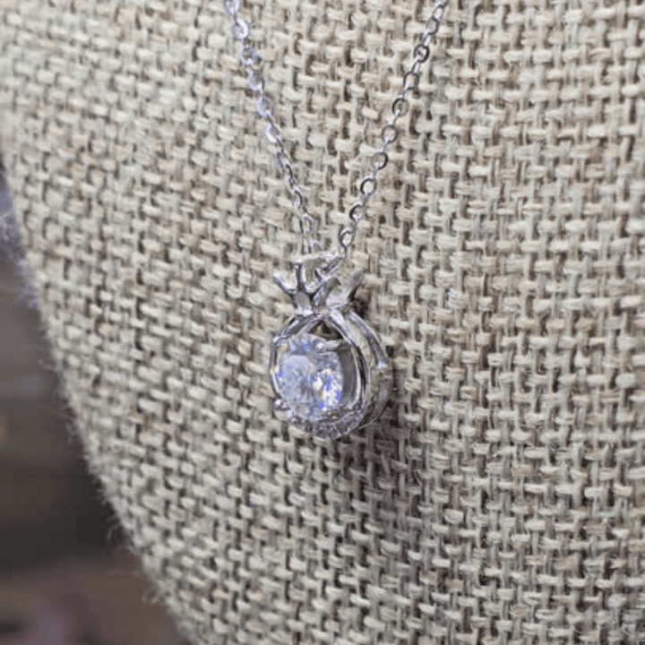 Eternal Spark: Queen of Diamonds Pendant Necklace - Diamond Dew - Necklace - Coastal Charm Creators