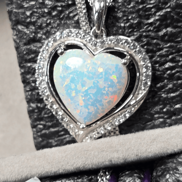 Ethereal Love Pendant Necklace - Crown & Opal - Necklace - Coastal Charm Creators