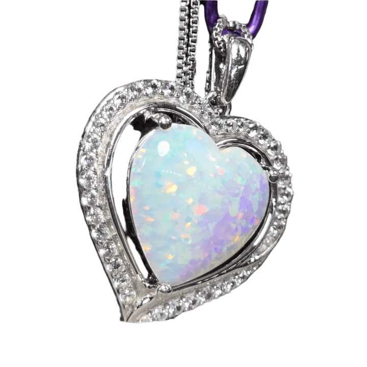 Ethereal Love Pendant Necklace - Crown & Opal - Necklace - Coastal Charm Creators