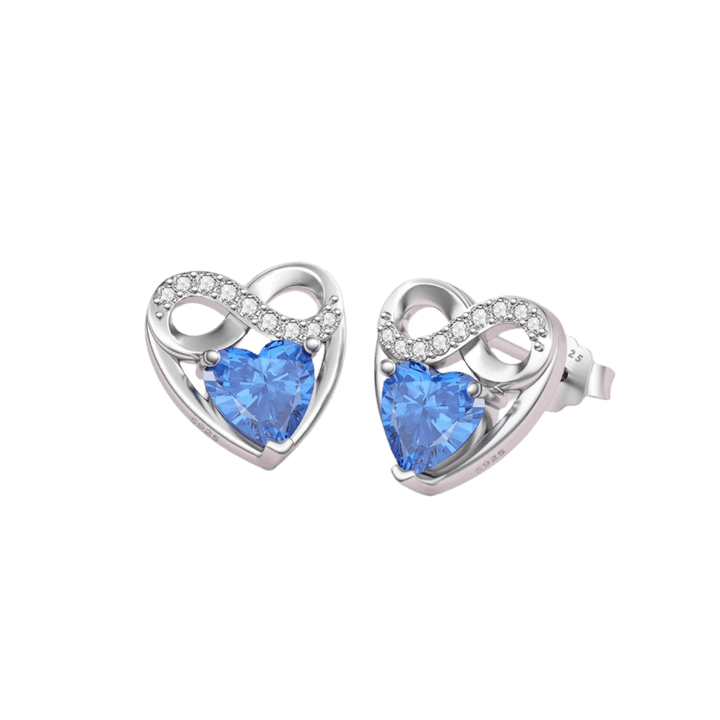 Everlasting Love: Heart & Infinity Stud Earrings - Silver Signature - Earrings - Coastal Charm Creators