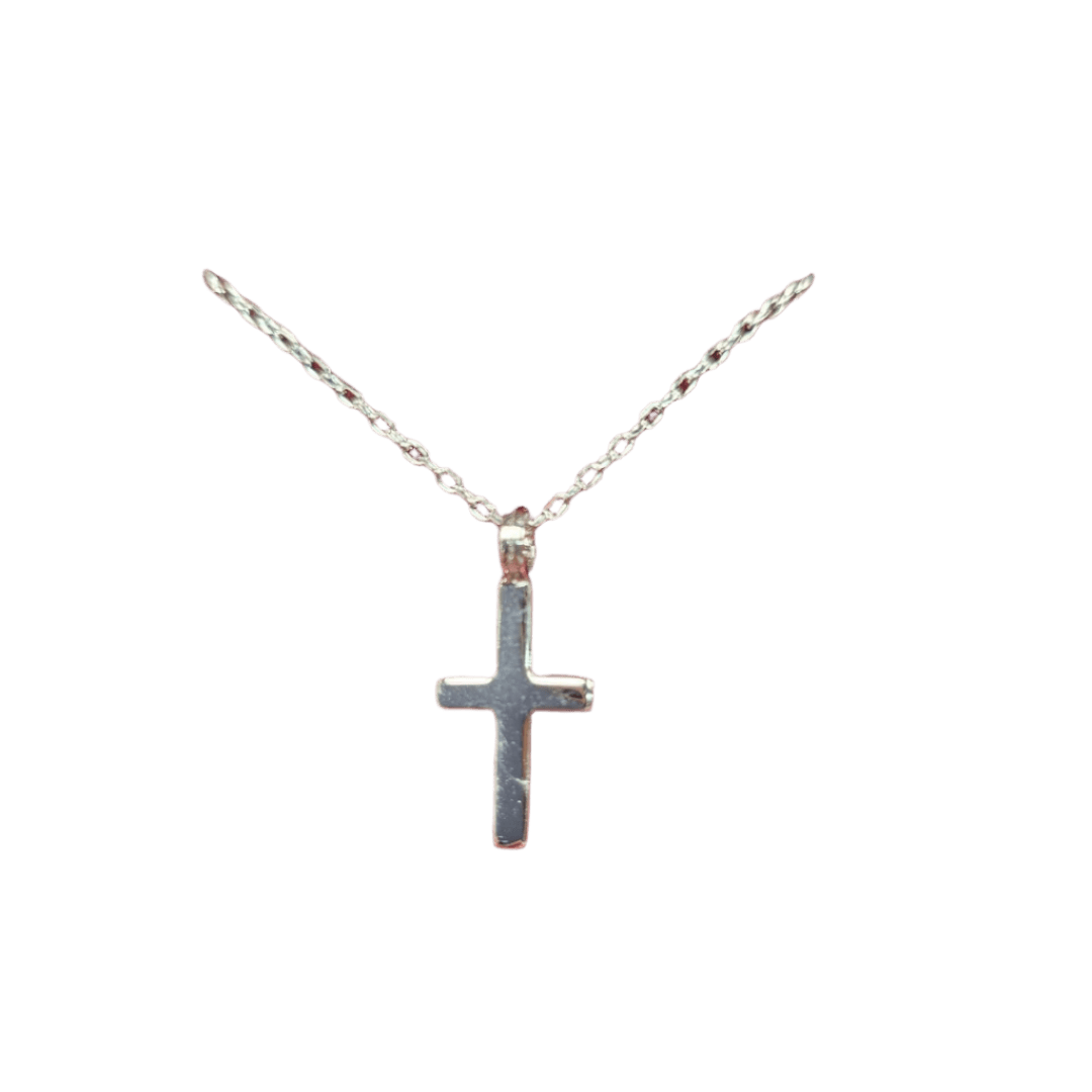 Faith & Grace: Timeless Silver Cross Necklace - Silver Signature - Necklace - Coastal Charm Creators