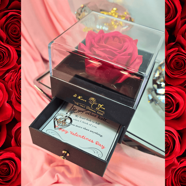 Forever Rose Jewelry Box Gift - Lumina Luxe - Jewelry Box - Coastal Charm Creators