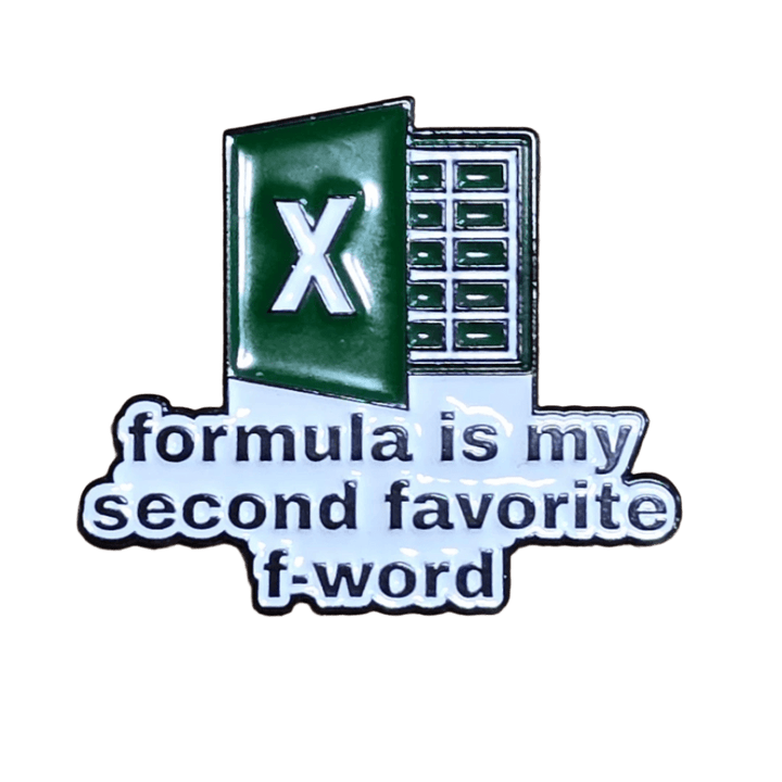 formula is my second favorite f - word Pin - Glitz & Gleam - Brooches - Coastal Charm Creators