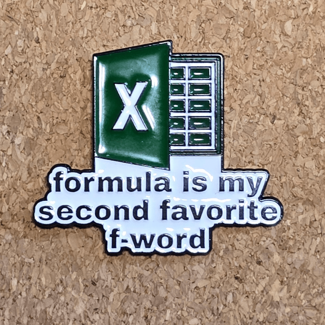 formula is my second favorite f - word Pin - Glitz & Gleam - Brooches - Coastal Charm Creators