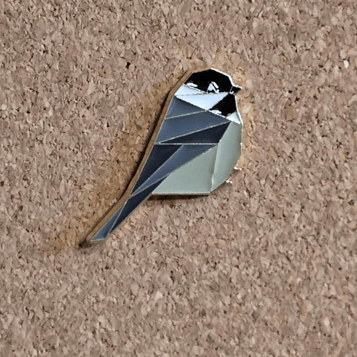 Geometric Birb (Bird) Pin - Glitz & Gleam - Brooches - Coastal Charm Creators