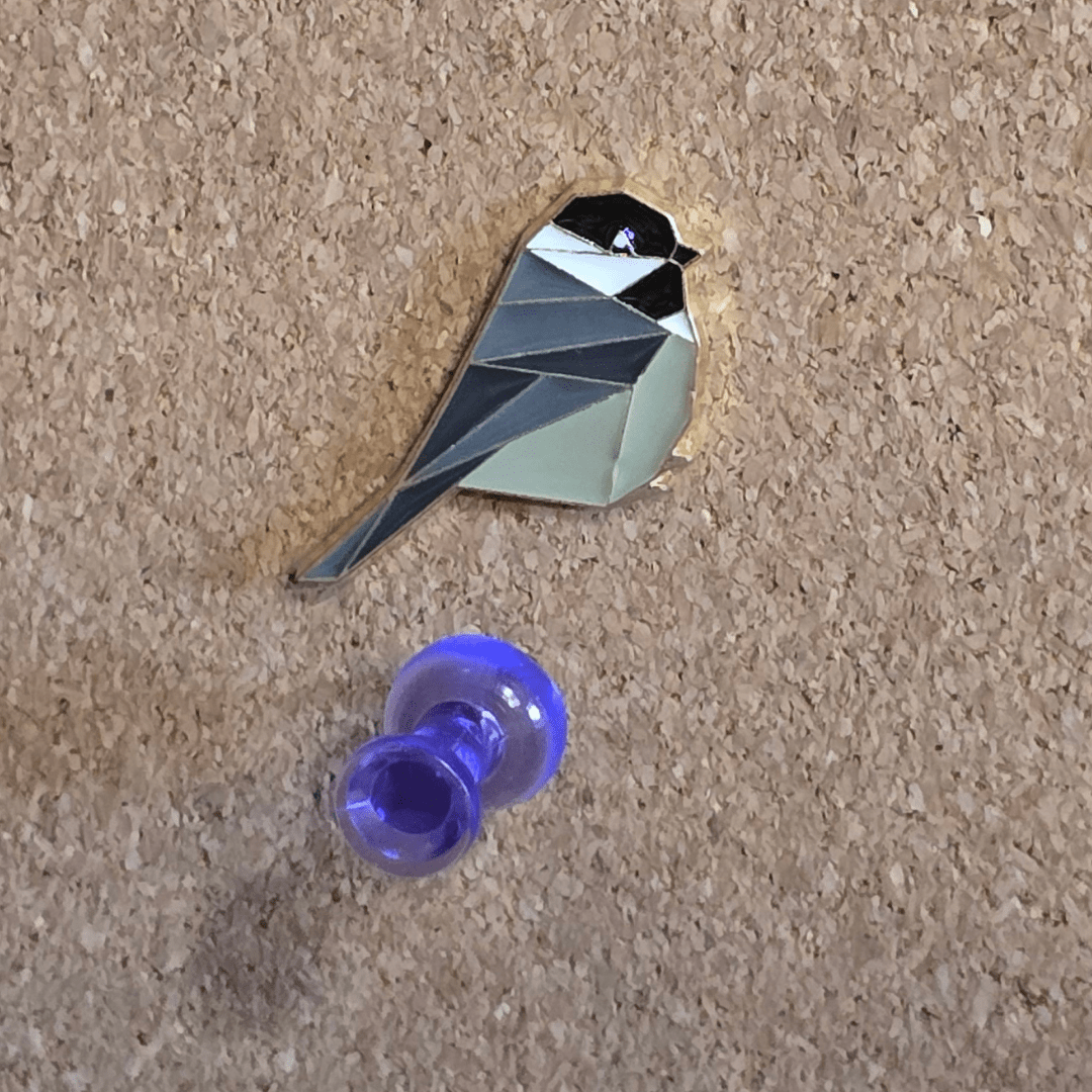 Geometric Birb (Bird) Pin - Glitz & Gleam - Brooches - Coastal Charm Creators