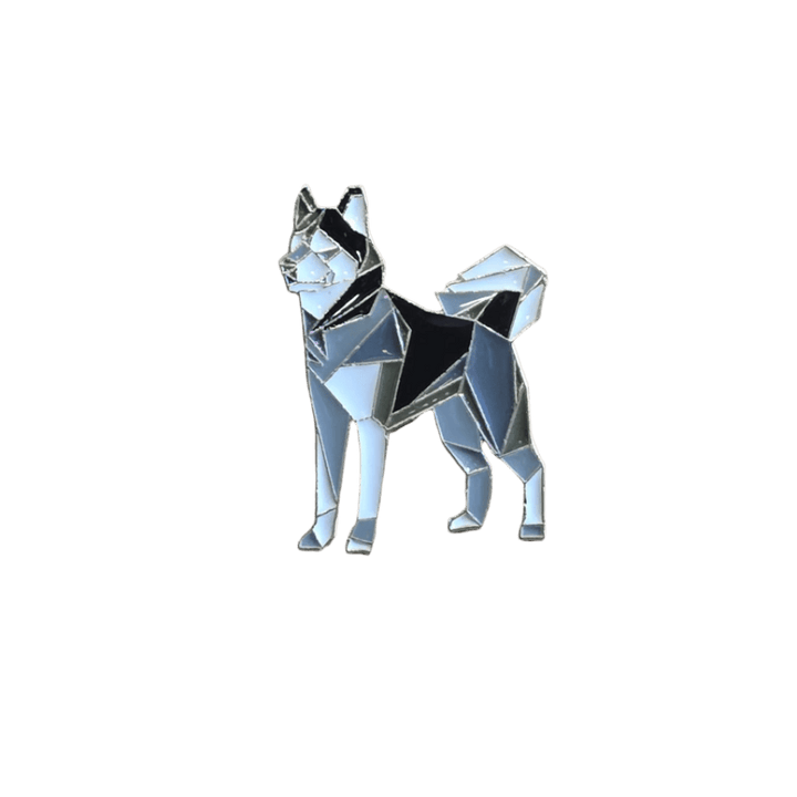 Geometric Husky Dog Pin - Glitz & Gleam - Brooches - Coastal Charm Creators