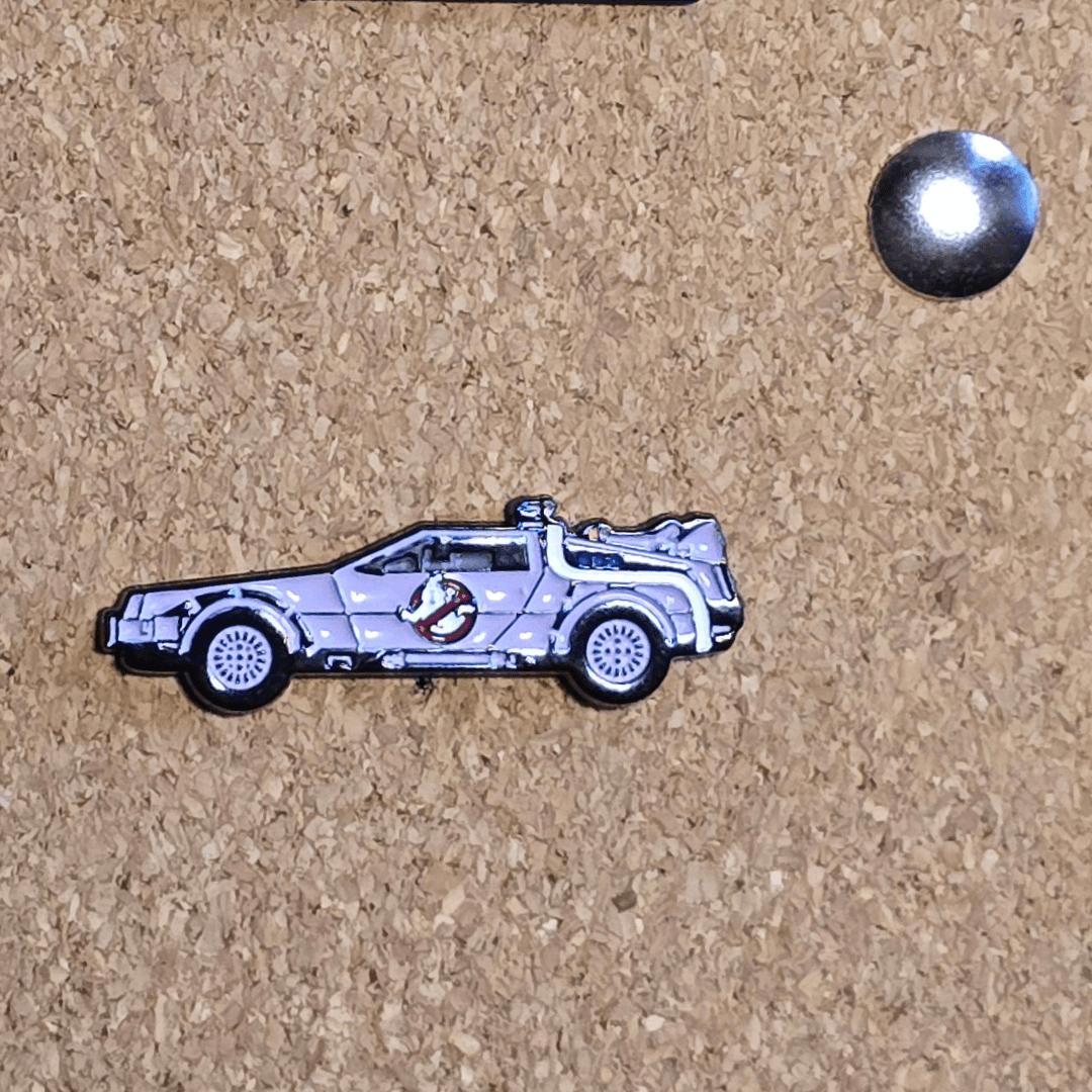 Ghostbusters DeLorean Pin - Glitz & Gleam - Brooches - Coastal Charm Creators