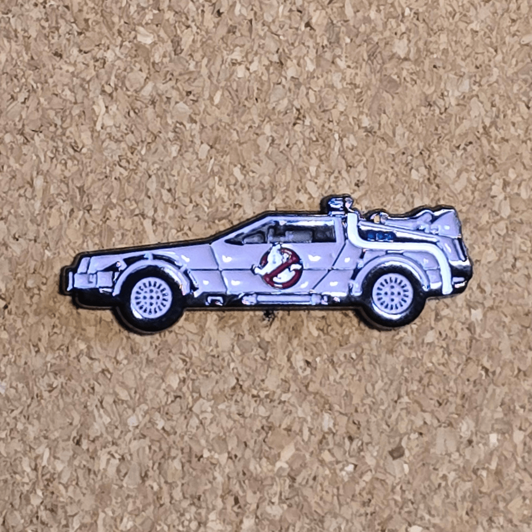 Ghostbusters DeLorean Pin - Glitz & Gleam - Brooches - Coastal Charm Creators