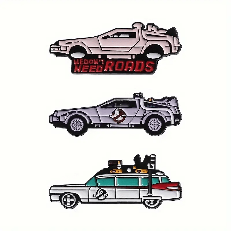 Ghostbusters DeLorean Pin - Glitz & Gleam - Brooches - Coastal Charm Creators