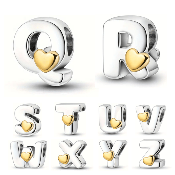 Golden Heart Alphabet Charms - Coastal Charms - Charm - Coastal Charm Creators