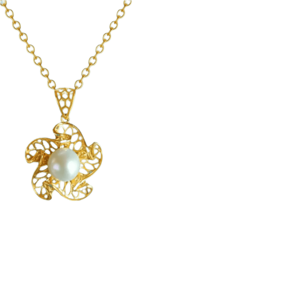 Golden Pearl Star Pendant Necklace - The Pearls - Necklace - Coastal Charm Creators