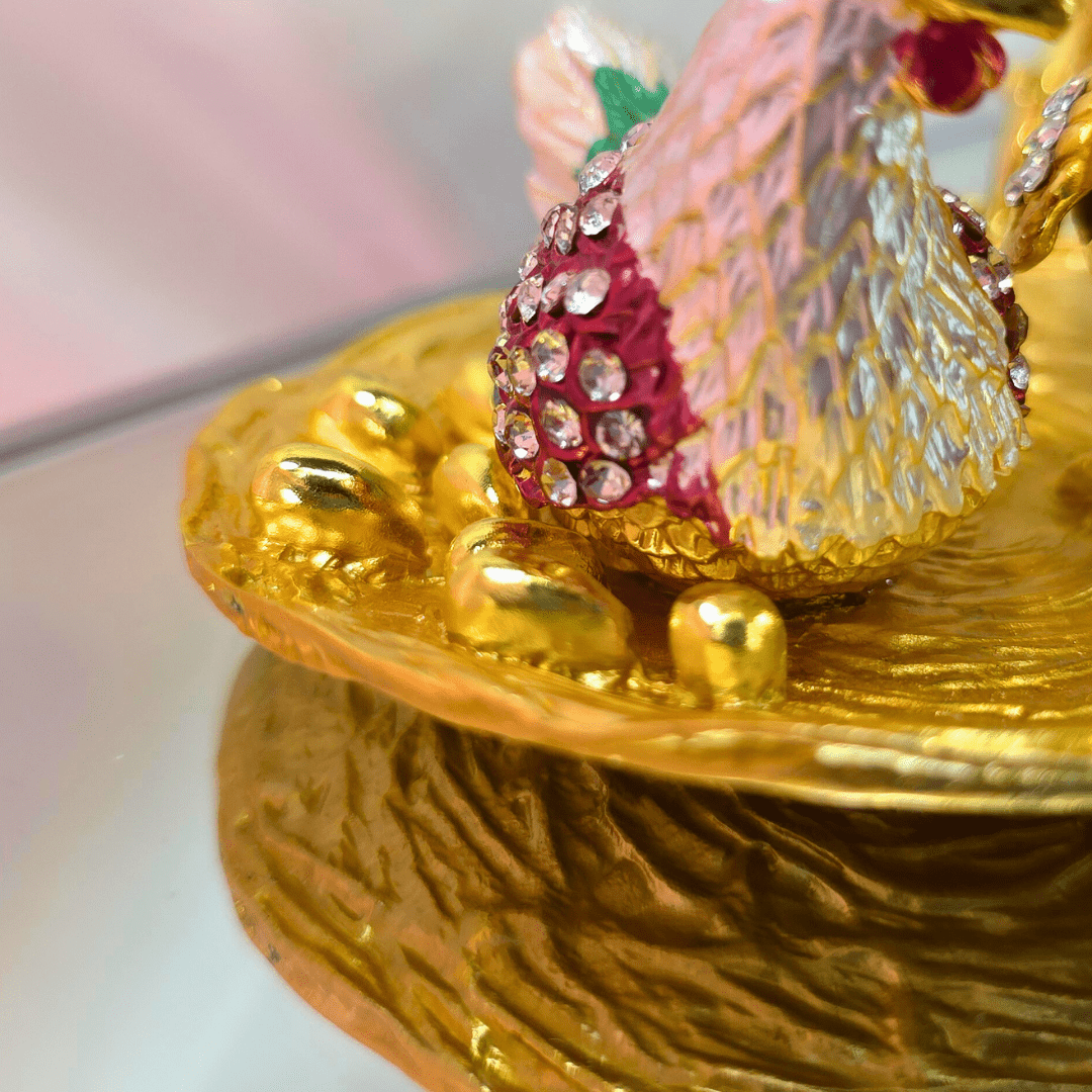 Golden Rooster & Hen Trinket Box - Lumina Luxe - Jewelry Box - Coastal Charm Creators