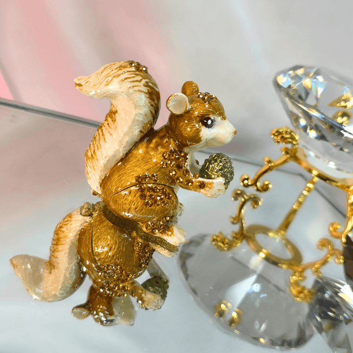 Golden Squirrel Trinket Box - Lumina Luxe - Jewelry Box - Coastal Charm Creators