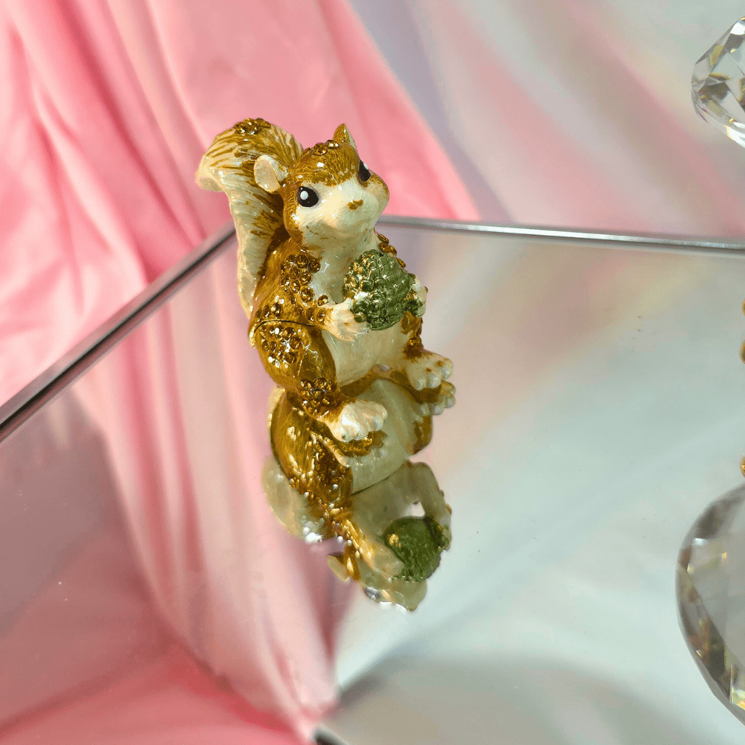 Golden Squirrel Trinket Box - Lumina Luxe - Jewelry Box - Coastal Charm Creators