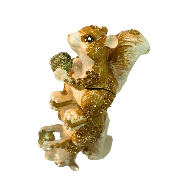 Golden Squirrel Trinket Box - Lumina Luxe - Jewelry Box - Coastal Charm Creators