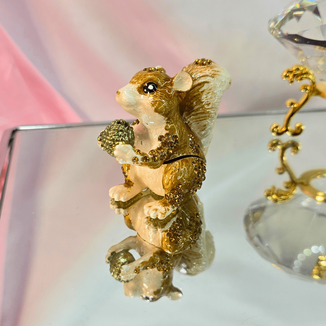 Golden Squirrel Trinket Box - Lumina Luxe - Jewelry Box - Coastal Charm Creators