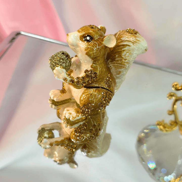 Golden Squirrel Trinket Box - Lumina Luxe - Jewelry Box - Coastal Charm Creators