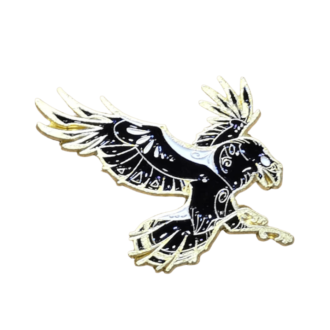 Goldstar Celestial Crow Pin - Glitz & Gleam - Brooches - Coastal Charm Creators