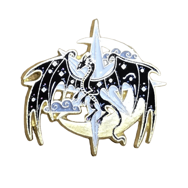 Goldstar Celestial Crystal Dragon Pin - Glitz & Gleam - Brooches - Coastal Charm Creators