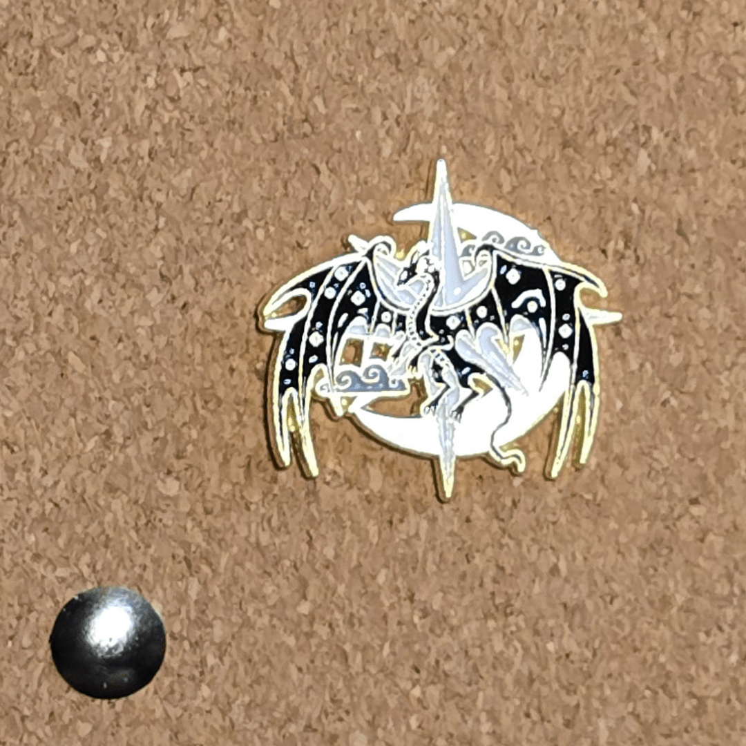 Goldstar Celestial Crystal Dragon Pin - Glitz & Gleam - Brooches - Coastal Charm Creators