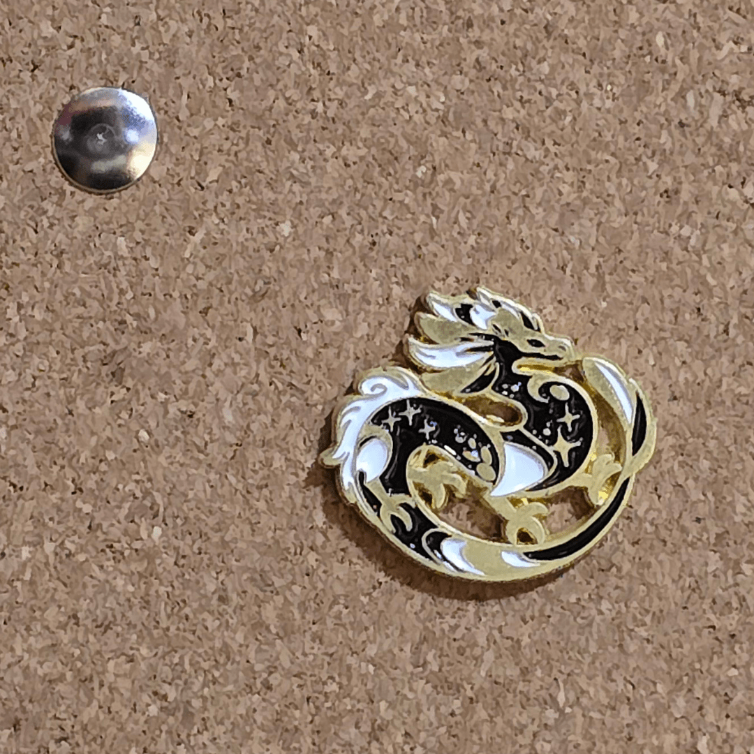 Goldstar Celestial Dragon Pin - Glitz & Gleam - Brooches - Coastal Charm Creators