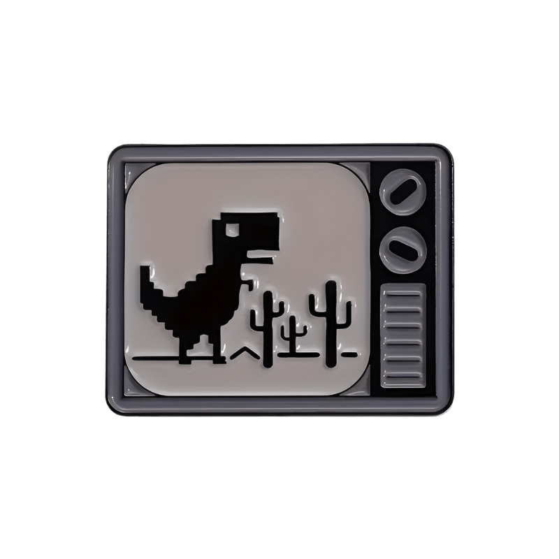 GOOGLE Dino Game TV Pin - Glitz & Gleam - Brooches - Coastal Charm Creators