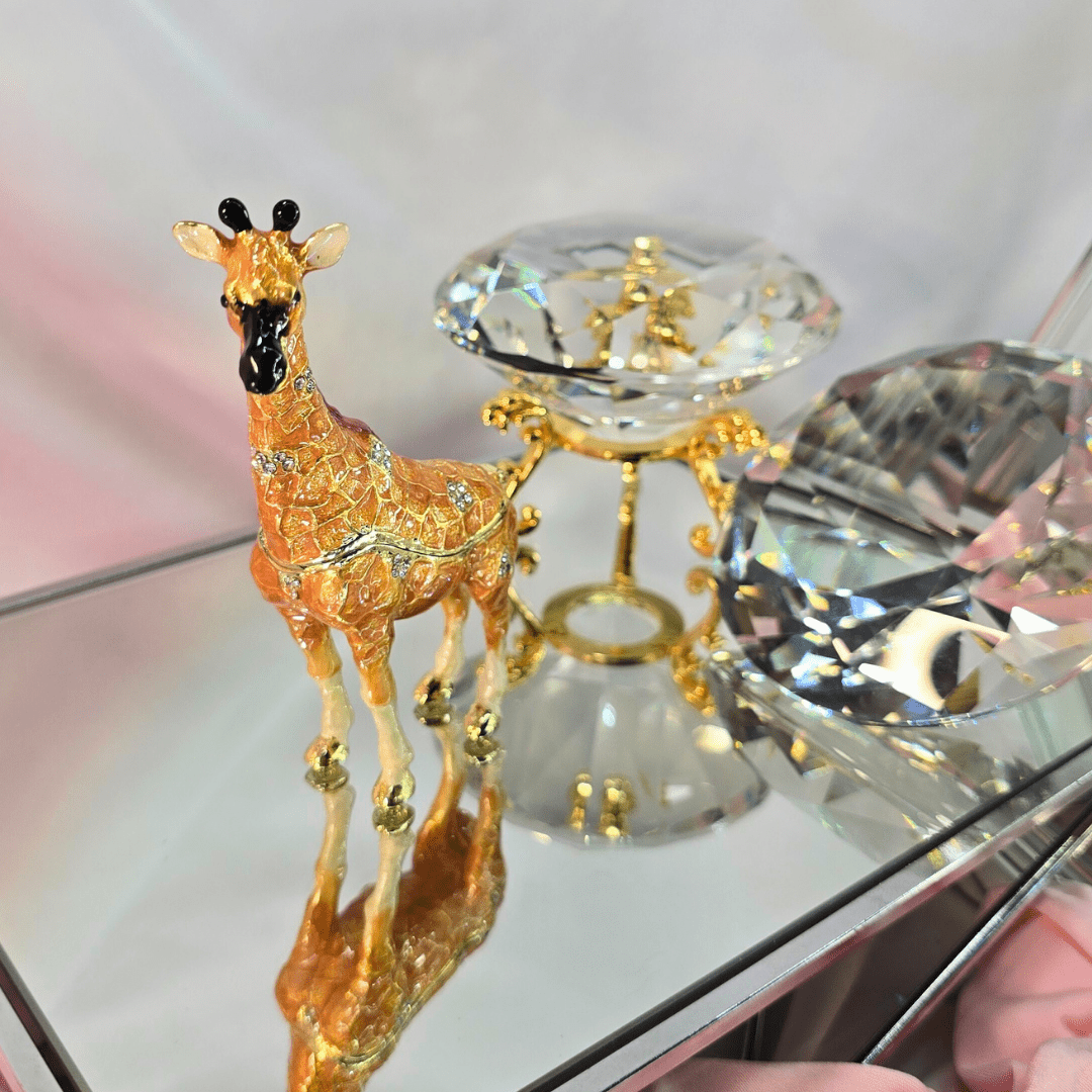 Gorgeous Gamboge Giraffe Trinket Box - Lumina Luxe - Jewelry Box - Coastal Charm Creators