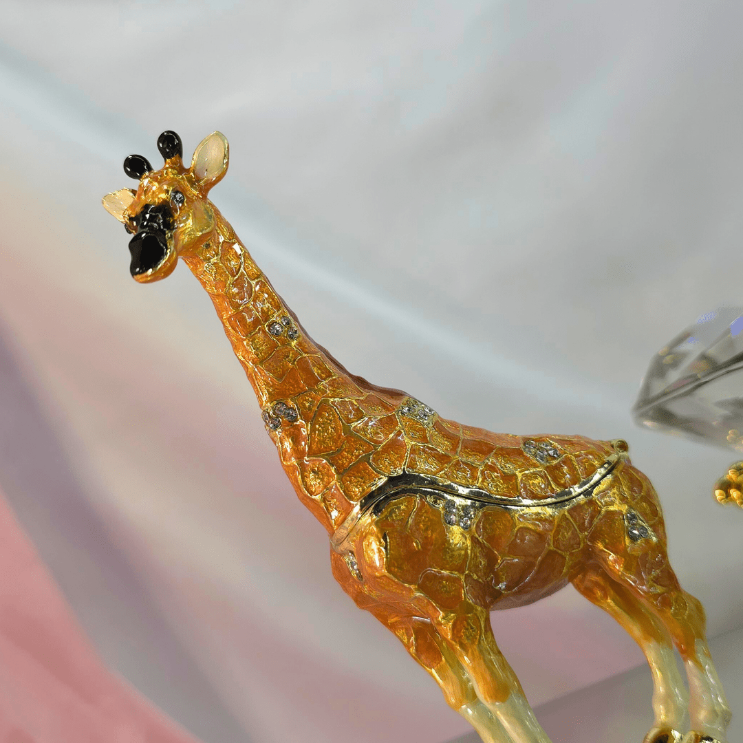 Gorgeous Gamboge Giraffe Trinket Box - Lumina Luxe - Jewelry Box - Coastal Charm Creators