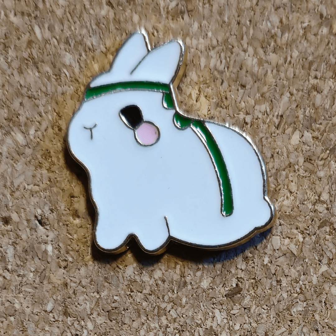 Green Belt Bunny Pin - Glitz & Gleam - Brooches - Coastal Charm Creators