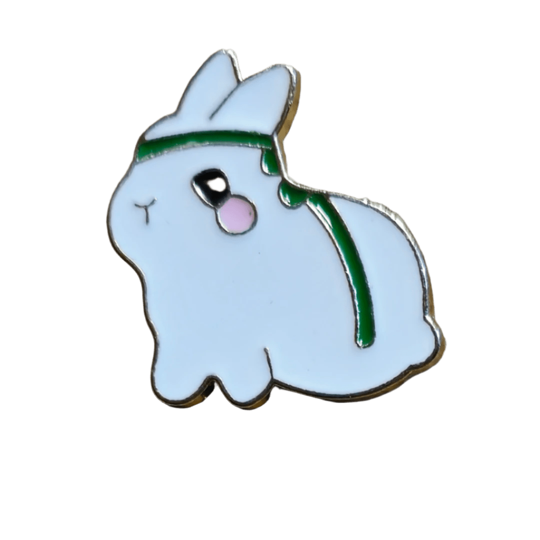 Green Belt Bunny Pin - Glitz & Gleam - Brooches - Coastal Charm Creators