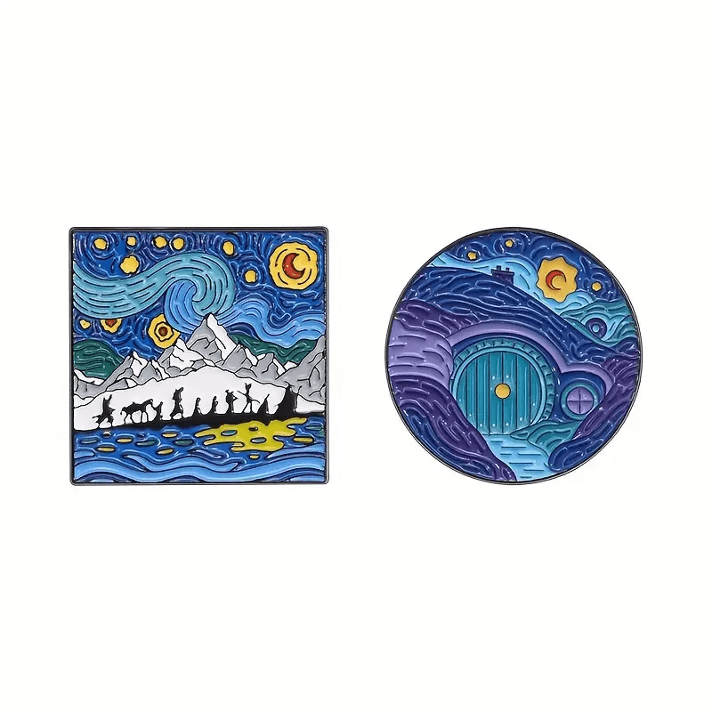 Impressionist LOTR Painting Pin - Glitz & Gleam - Brooches - Coastal Charm Creators