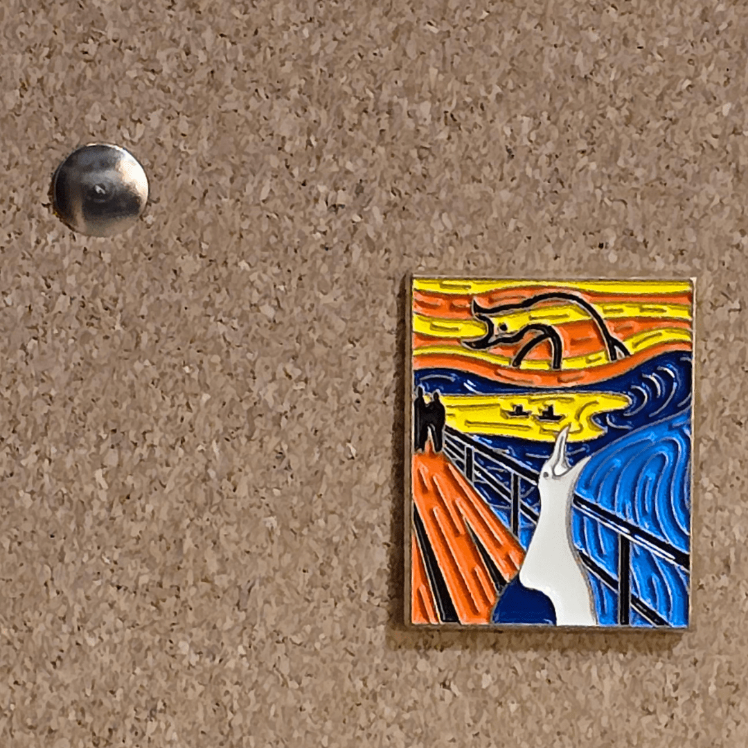 Impressionist Seagull Painting Pin - Glitz & Gleam - Brooches - Coastal Charm Creators