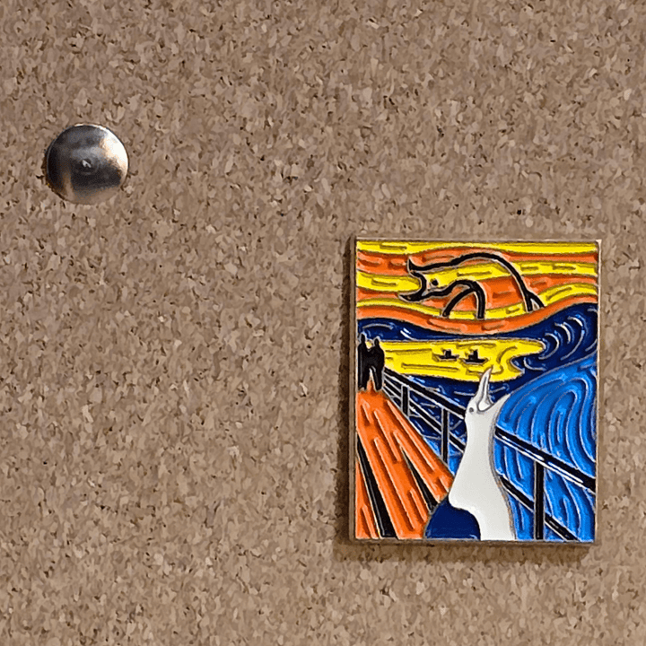 Impressionist Seagull Painting Pin - Glitz & Gleam - Brooches - Coastal Charm Creators