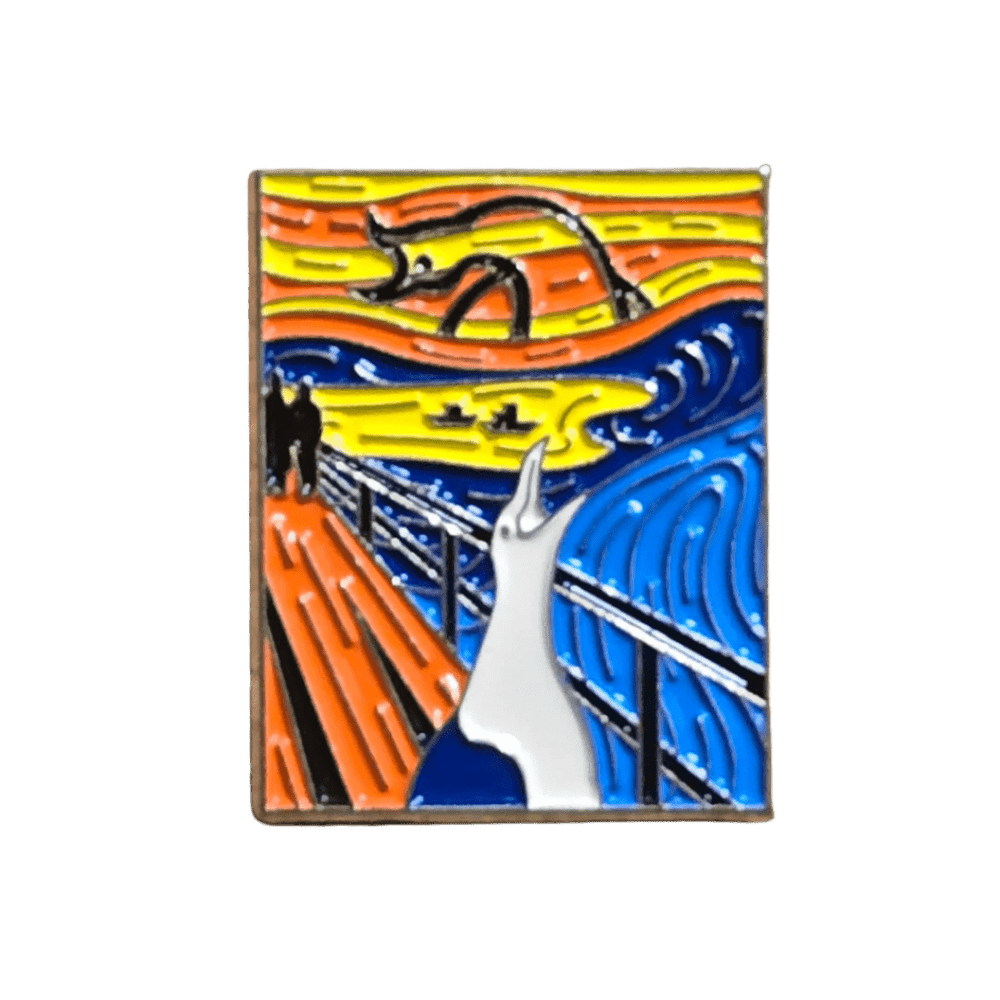 Impressionist Seagull Painting Pin - Glitz & Gleam - Brooches - Coastal Charm Creators