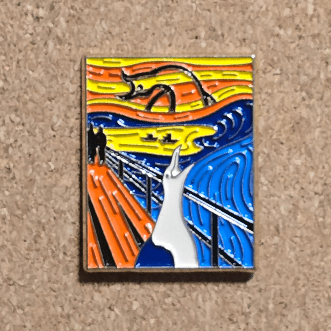 Impressionist Seagull Painting Pin - Glitz & Gleam - Brooches - Coastal Charm Creators