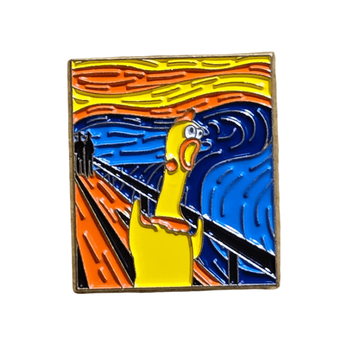 Impressionist Squawking Chicken Painting Pin - Glitz & Gleam - Brooches - Coastal Charm Creators