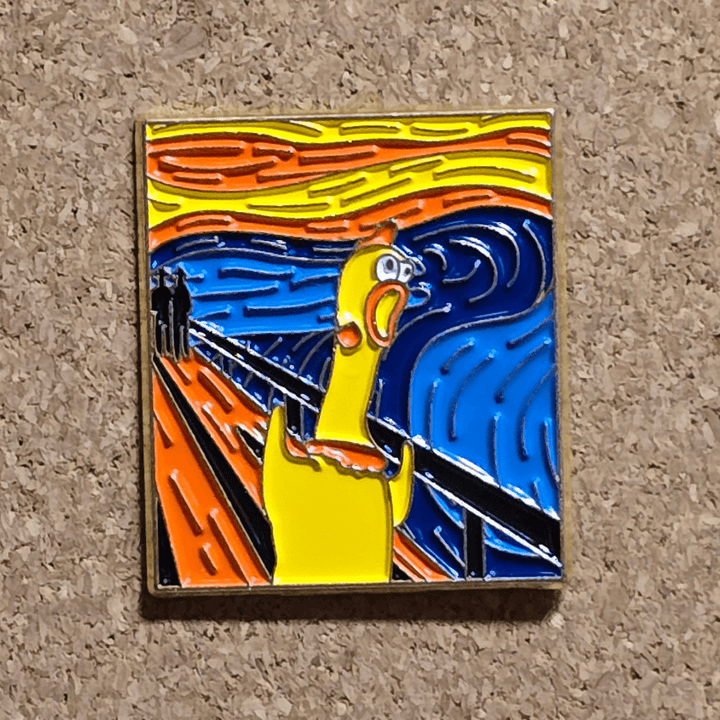 Impressionist Squawking Chicken Painting Pin - Glitz & Gleam - Brooches - Coastal Charm Creators