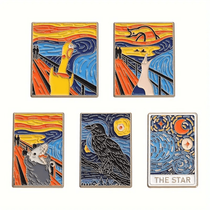 Impressionist Tarot "The Star" Painting Pin - Glitz & Gleam - Brooches - Coastal Charm Creators