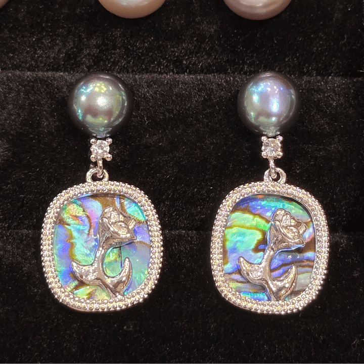 Iridescent Ocean Bloom Earrings - The Pearls - Earrings - Coastal Charm Creators