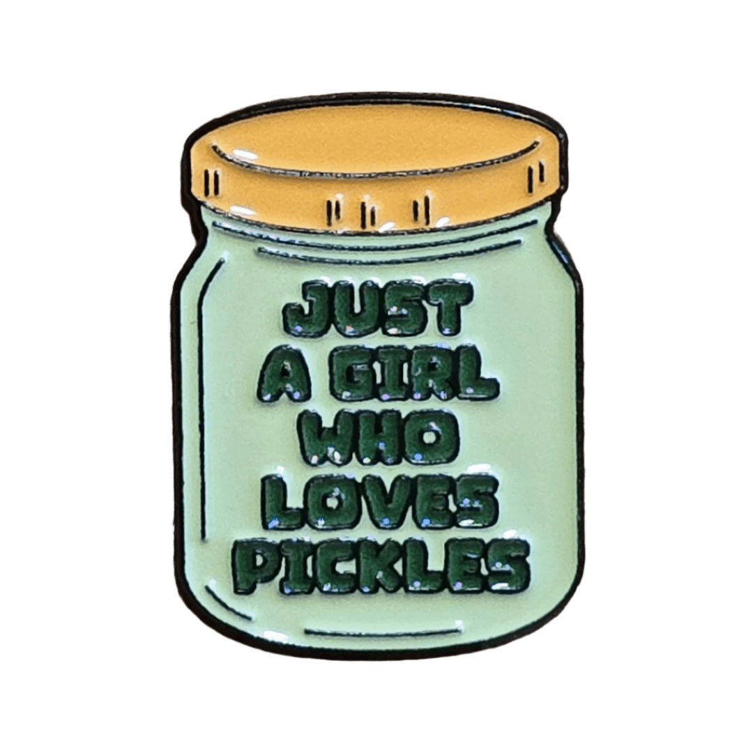 Just A Girl Who Loves Pickles Pin - Glitz & Gleam - Brooches - Coastal Charm Creators